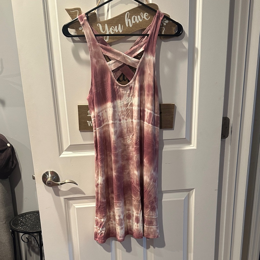 American Eagle Outfitters Pink Tie-Dye Dress